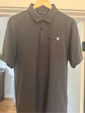 Travis Mathew Men’s Polo Shirt - Charcoal Gray Heather